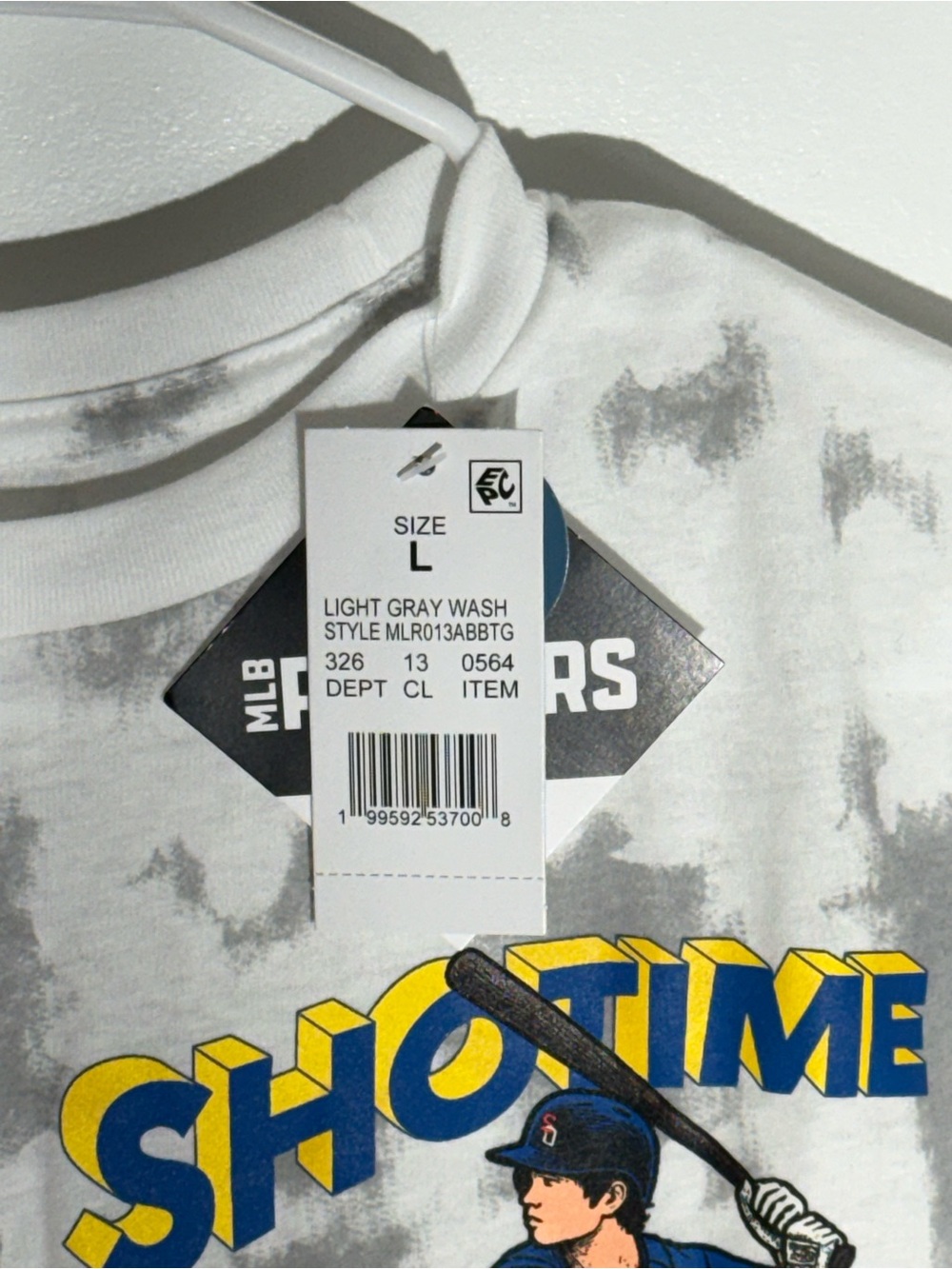 MLB White & Gray Tie-Dye 'Showtime' Baseball Graphic Tee - Picture 7 of 8